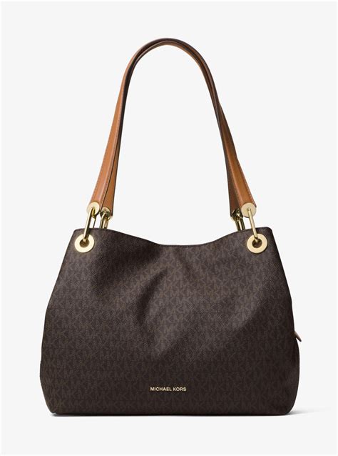 michael kors raven berry|Raven Logo Shoulder Bag .